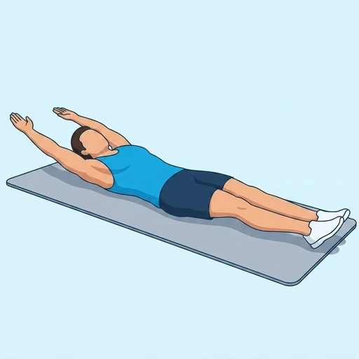 Jackknife Sit-Up — start position, flat illustration