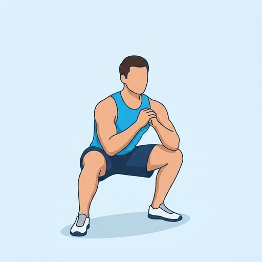 Jump Squat — start position, flat illustration