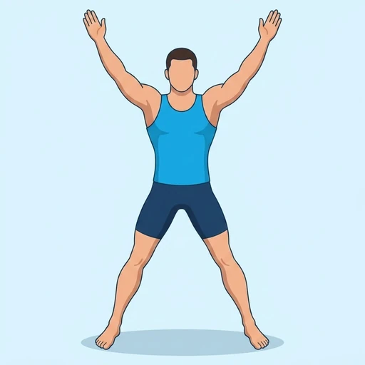Jumping Jacks — peak position, flat illustration
