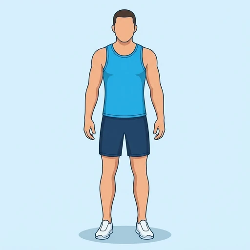 Jumping Jacks — start position, flat illustration