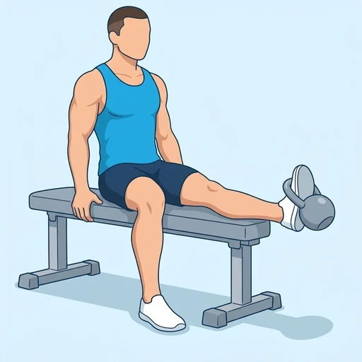 Kettlebell Tibialis Raise — peak position, flat illustration