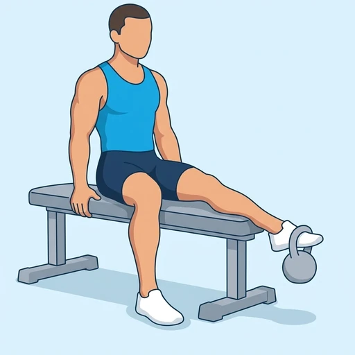 Kettlebell Tibialis Raise — start position, flat illustration