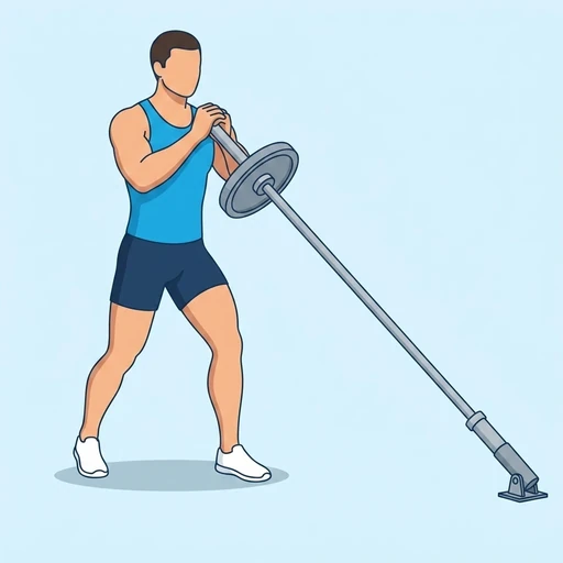 Landmine Press — start position, flat illustration