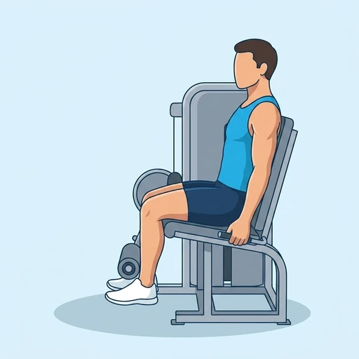 Leg Extension — start position, flat illustration
