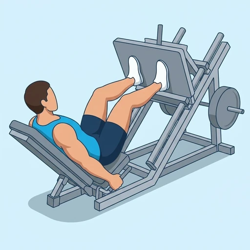 Leg Press — start position, flat illustration