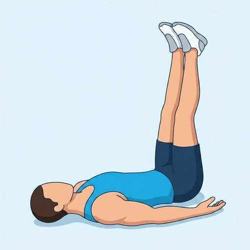 Legs-Up-the-Wall Pose, flat illustration