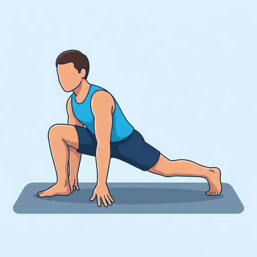 Lizard Stretch, flat illustration