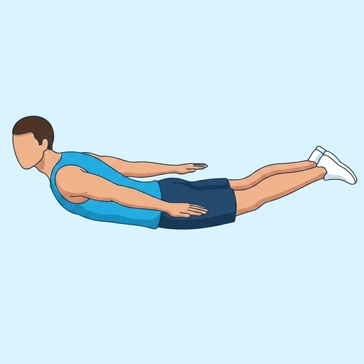 Locust Pose, flat illustration