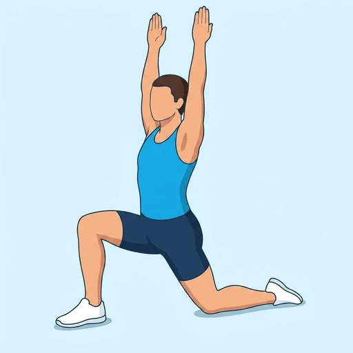 Low Lunge, flat illustration