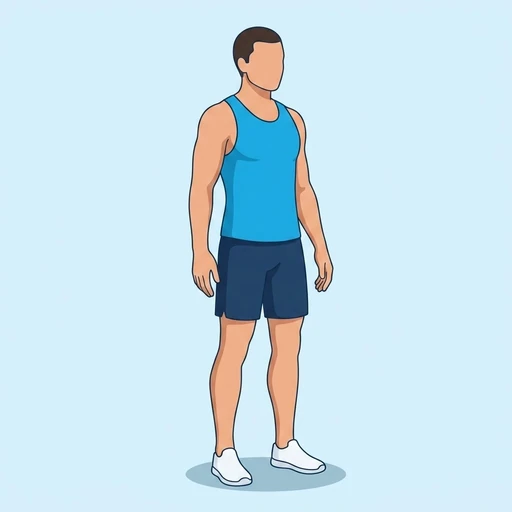 Lunge — start position, flat illustration