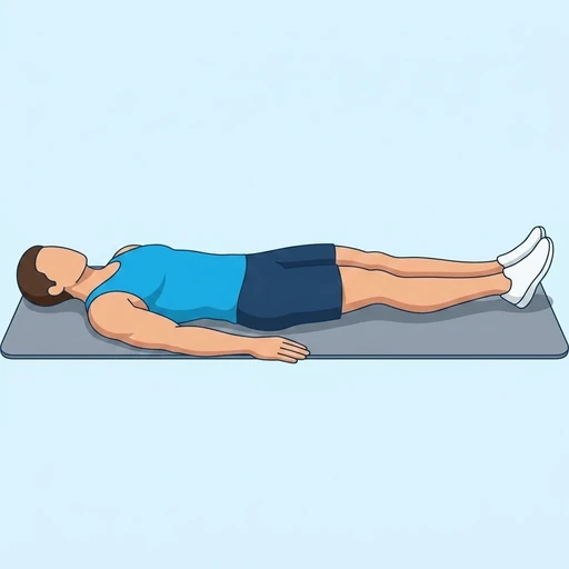 Lying Leg Raise — start position, flat illustration