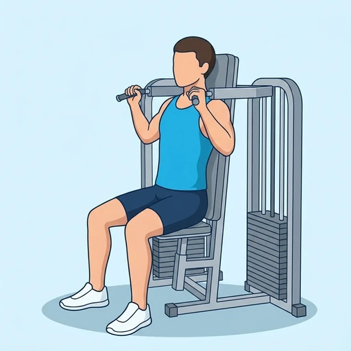 Machine Shoulder Press — start position, flat illustration