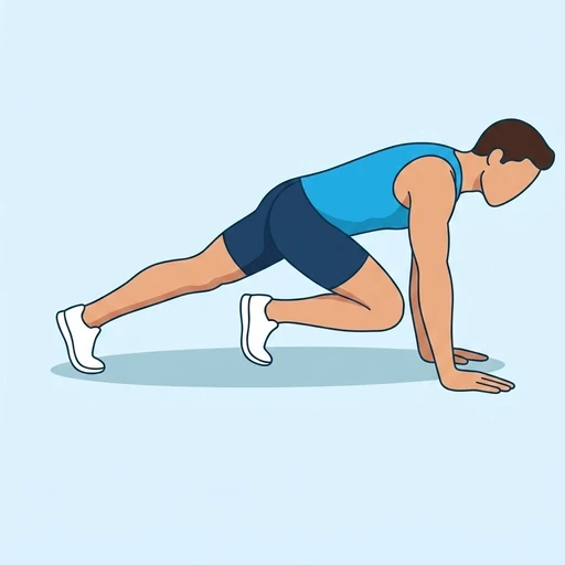 Mountain Climbers — start position, flat illustration