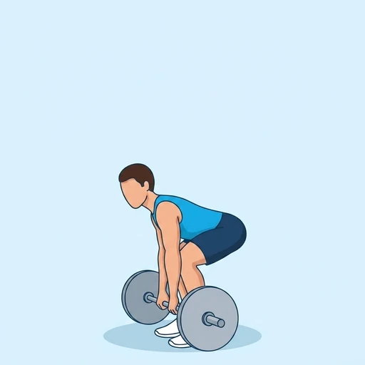 Muscle Snatch — start position, flat illustration