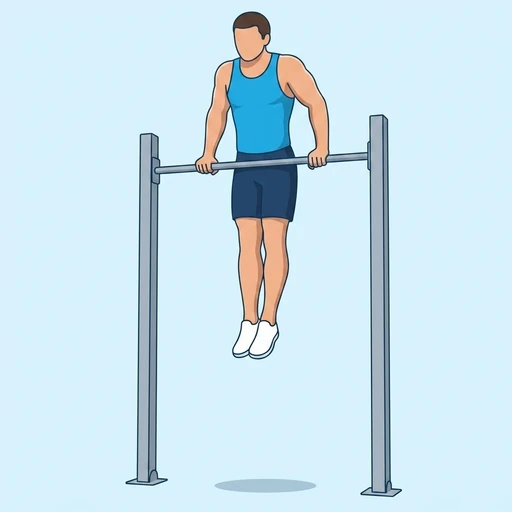 Muscle Ups — peak position, flat illustration