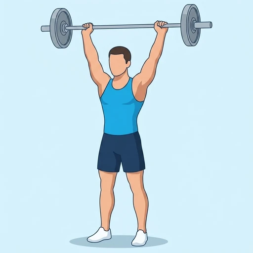 Overhead Squat — start position, flat illustration