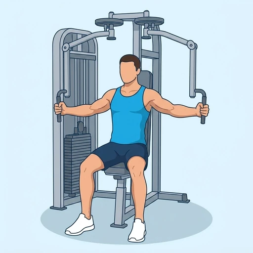 Pec Deck — start position, flat illustration