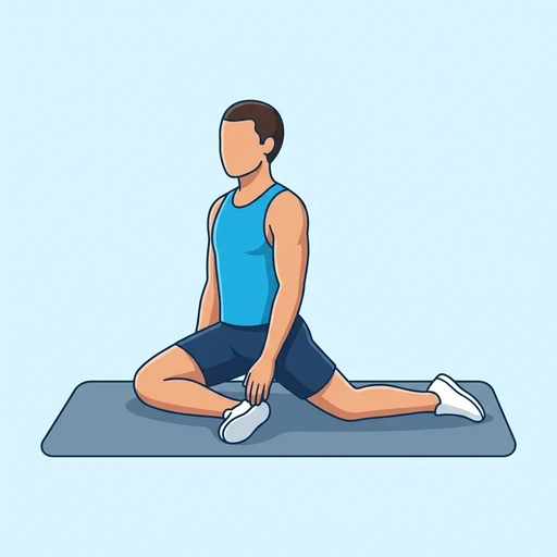 Pigeon Stretch, flat illustration