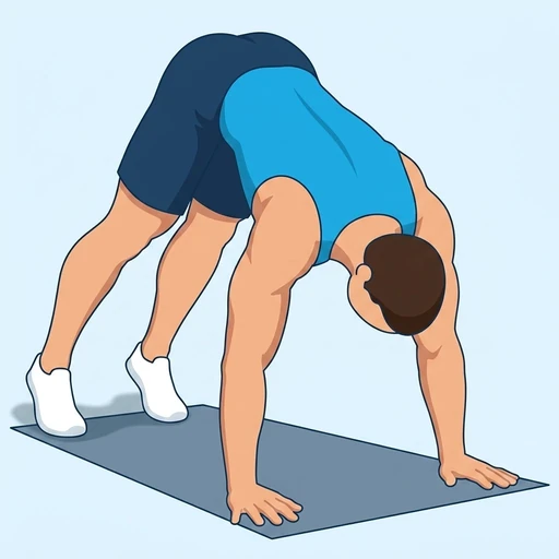 Pike Push Ups — start position, flat illustration