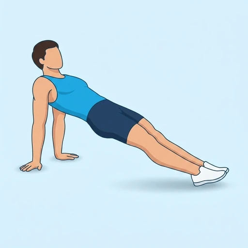 Pilates Leg Pull Back — start position, flat illustration