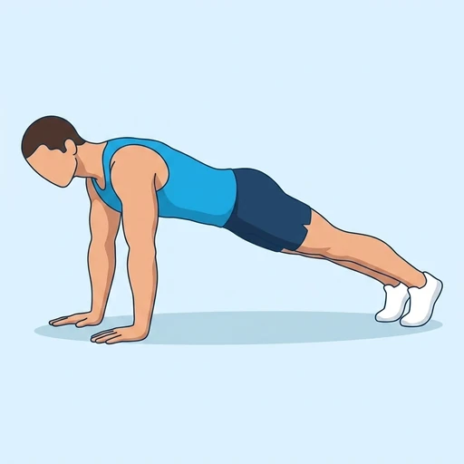 Pilates Leg Pull Front — start position, flat illustration