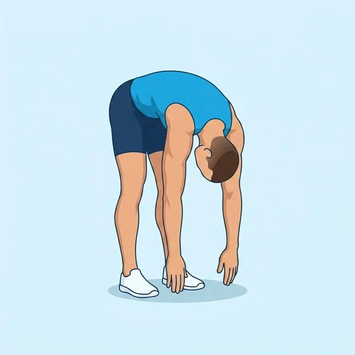 Pilates Roll Down — peak position, flat illustration