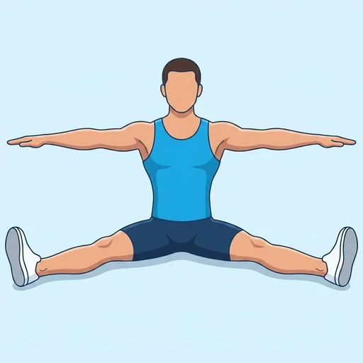 Pilates Saw — start position, flat illustration