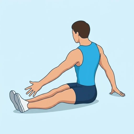 Pilates Spine Twist — peak position, flat illustration