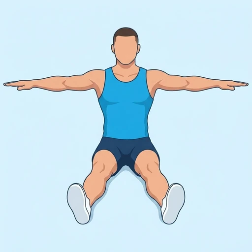 Pilates Spine Twist — start position, flat illustration