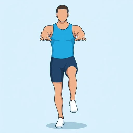 Pistol Squat — start position, flat illustration