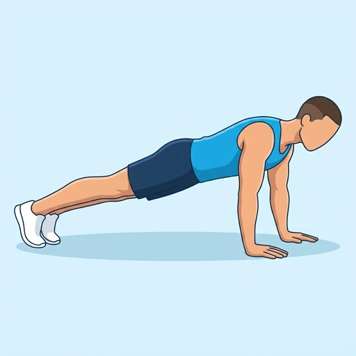Plank Knee Tuck — start position, flat illustration