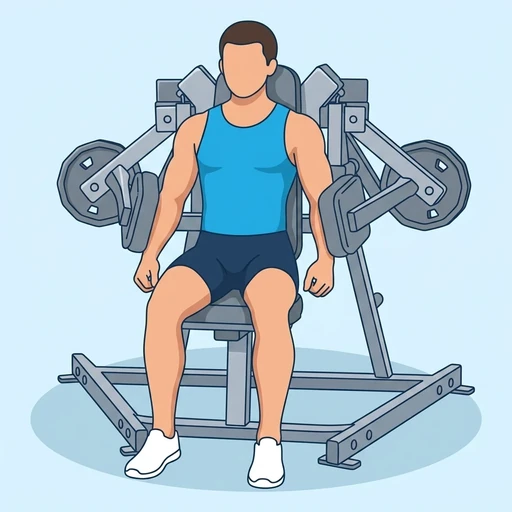Plate-Loaded Lateral Raise — start position, flat illustration