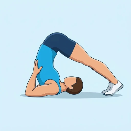 Plow Pose, flat illustration