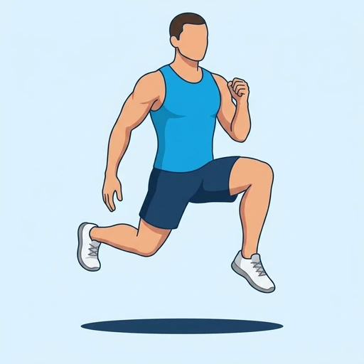 Plyo Lunge — peak position, flat illustration
