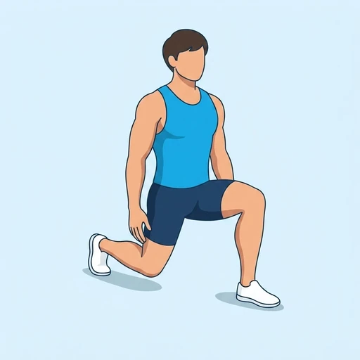 Plyo Lunge — start position, flat illustration