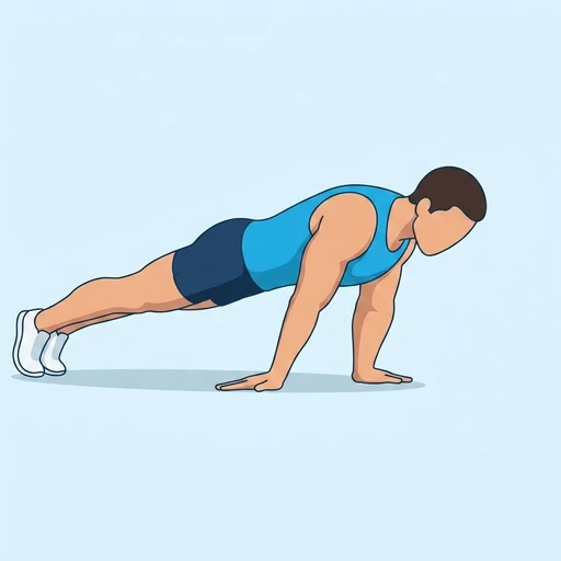 Pseudo Planche Push Ups — start position, flat illustration