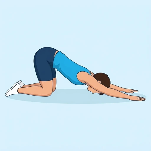 Puppy Pose, flat illustration