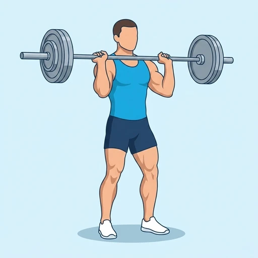 Push Press — start position, flat illustration