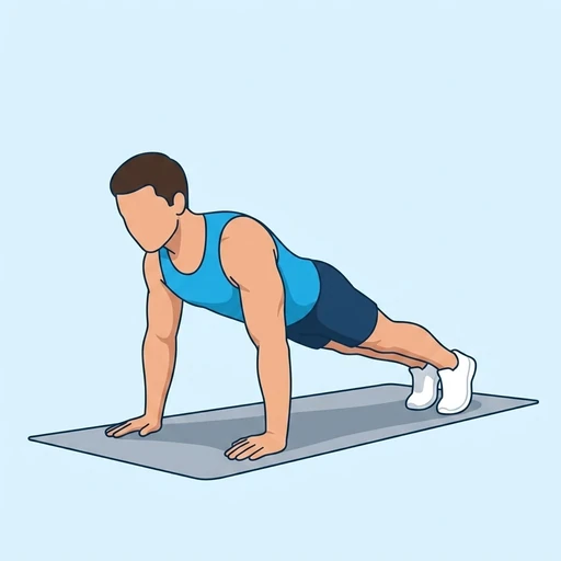 Push-Up — peak position, flat illustration