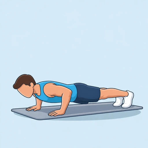 Push-Up — start position, flat illustration