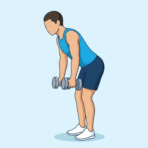 Rear Delt Fly — start position, flat illustration
