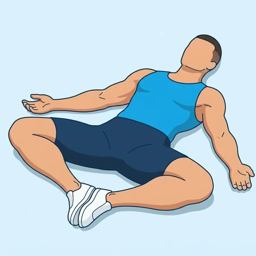 Reclined Butterfly, flat illustration