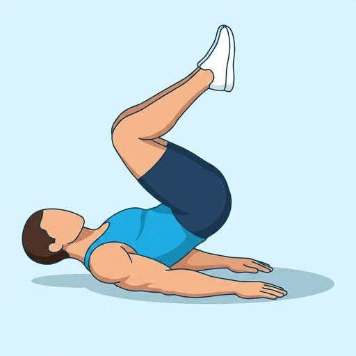 Reverse Crunches — peak position, flat illustration