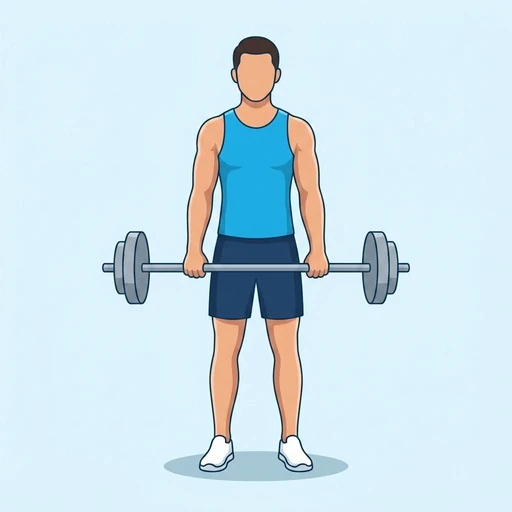 Reverse Curl — start position, flat illustration