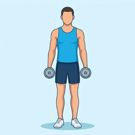Reverse Lunge — start position, flat illustration