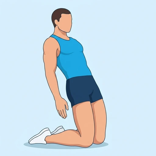 Reverse Nordic Curl — start position, flat illustration