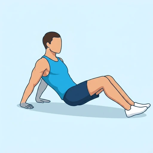 Reverse Plank Dips — peak position, flat illustration
