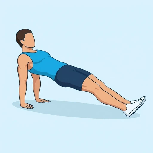 Reverse Plank Dips — start position, flat illustration