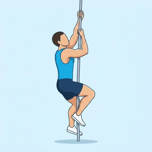 Rope Climb, flat illustration