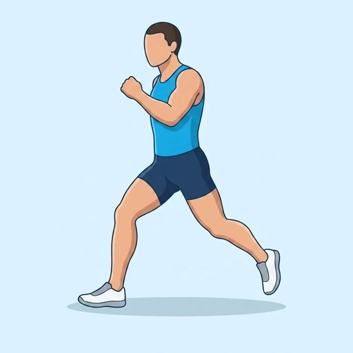 Running, flat illustration